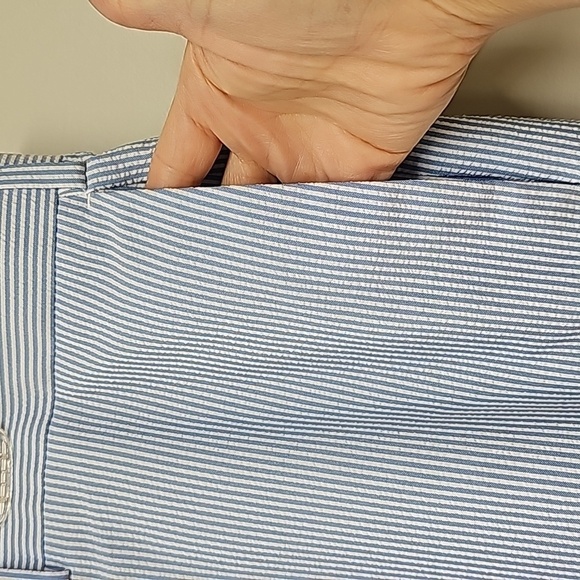 Mens PRO TOUR Cool Play Golf Shorts blue & white stripe seersucker size 40 - Picture 4 of 11